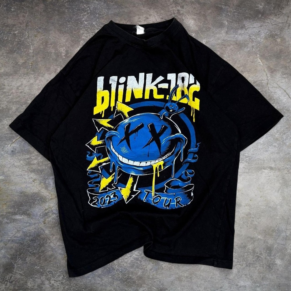 Blink - 182 2023 Tour Double Sided Graphic Tee Adult Large Skater Grunge Goth
